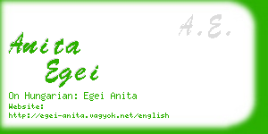 anita egei business card